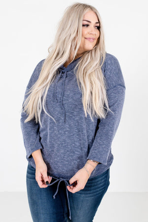 Women’s Blue Casual Everyday Boutique Hoodies