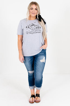 Women's Heather Gray Spring and Summertime Boutique Clothing