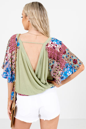 Women's Green Cute and Comfortable Boutique Blouses
