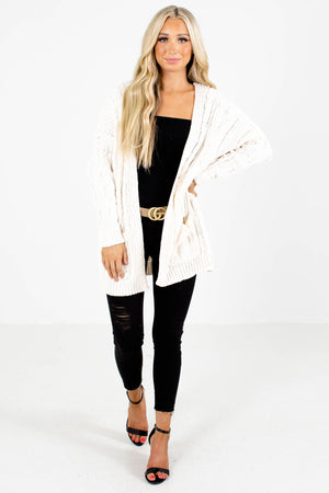 Cream Cute and Comfortable Boutique Cardigans for Women