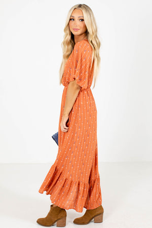 Women's Orange Fall and Winter Boutique Clothing