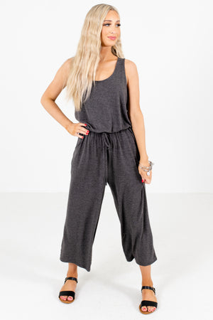 Gray Boutique Jumpsuits with Pockets for Women