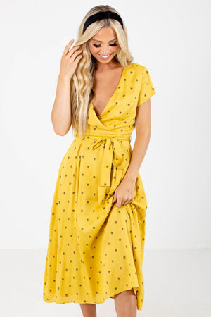 Women's Yellow Summertime Boutique Midi Dress