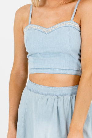 Light Blue Affordable Online Boutique Clothing for Women