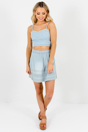 Women's Light Blue Spring and Summertime Boutique Clothing