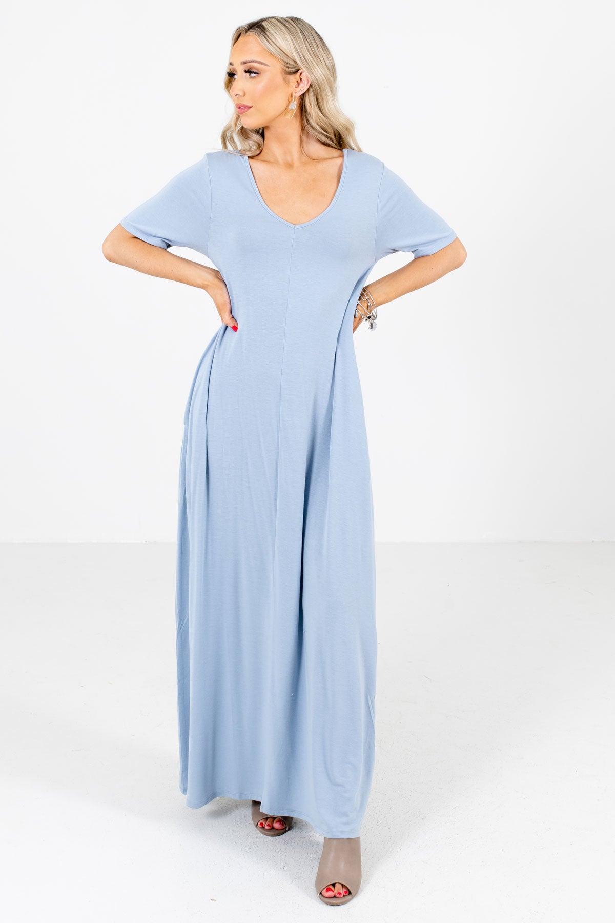 Blue Casual Everyday Boutique Maxi Dresses for Women