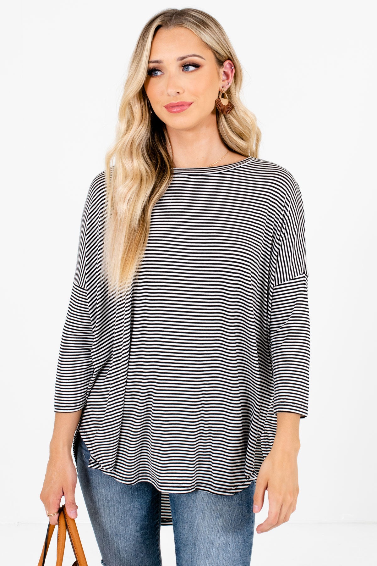 Women's Black and White Layering Boutique Tops 