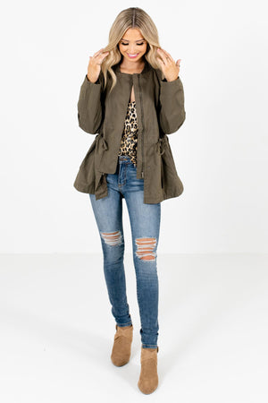 Women's Olive Green Fall and Winter Boutique Clothing