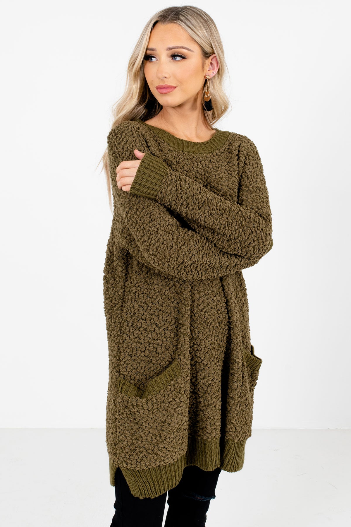 Olive Green Cute and Comfortable Boutique Clothing for Women