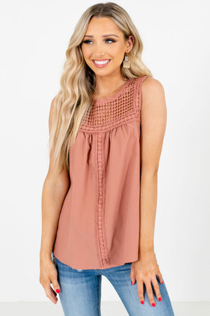 Orange Cute and Comfortable Boutique Tank Tops for Women