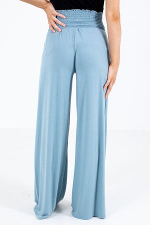 Women's Blue High-Waisted Boutique Pants