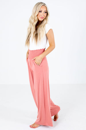 Pink Flowy Silhouette Boutique Pants for Women