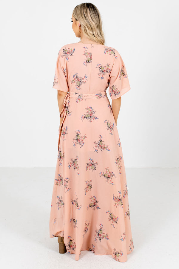 Sweet as a Peach Maxi Dress - Light Pink