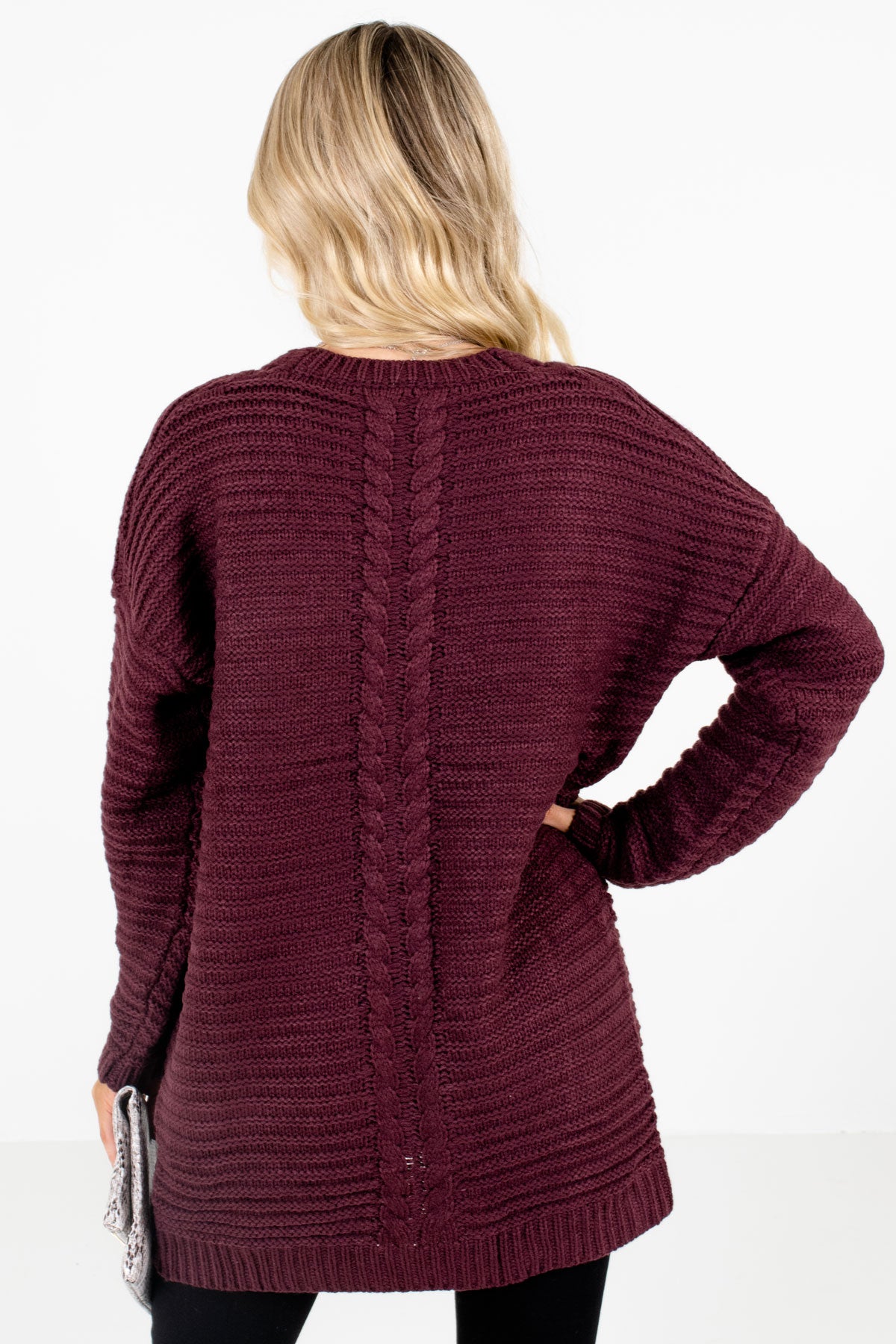 Women’s Purple Boutique Cardigans with Pockets