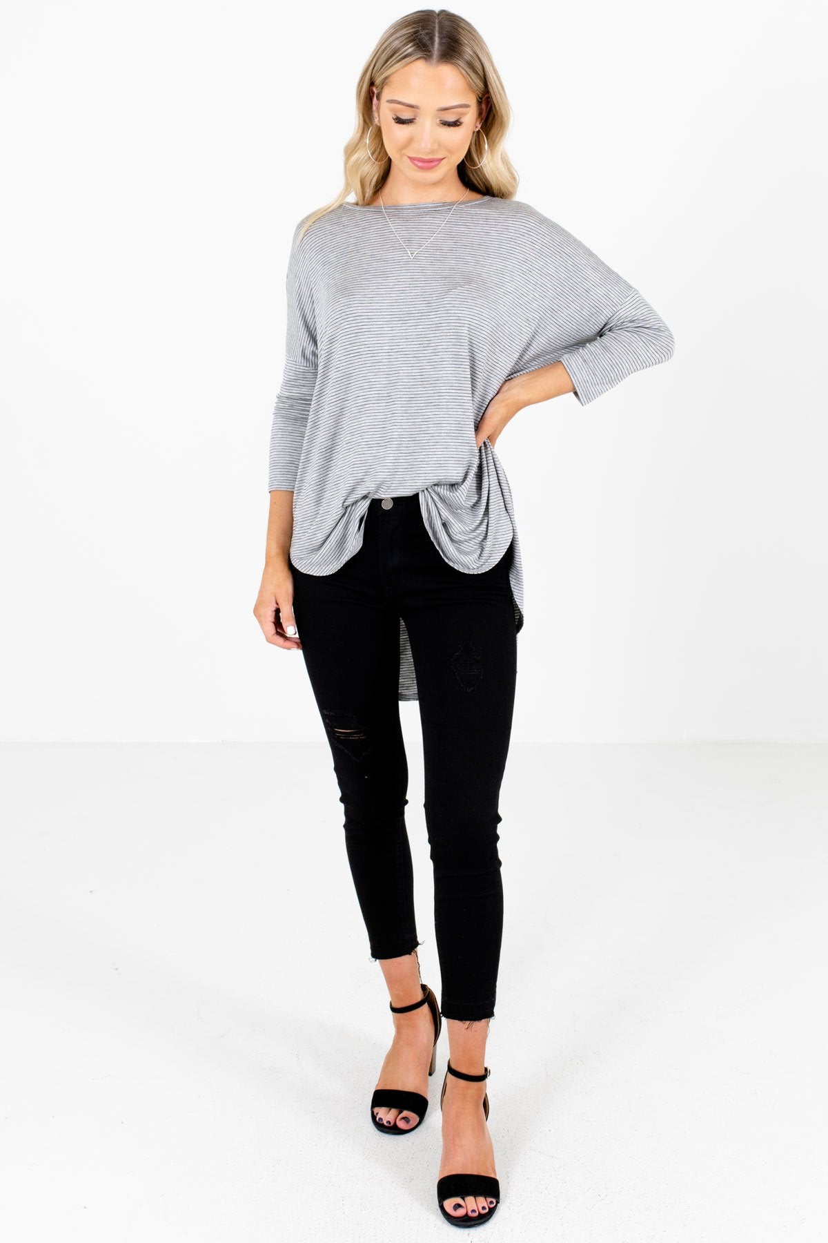 Women’s Gray Fall and Winter Boutique Clothing