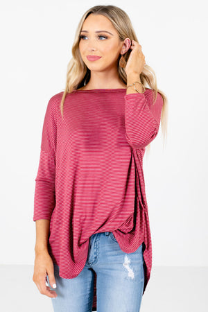 Women’s Red Casual Everyday Boutique Tops