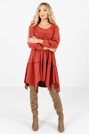 Women’s Rust Orange Fall and Winter Boutique Clothing