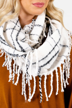 White Infinity Style Boutique Scarf for Women
