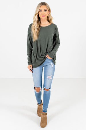 Green Cute and Comfortable Boutique Tops for Women