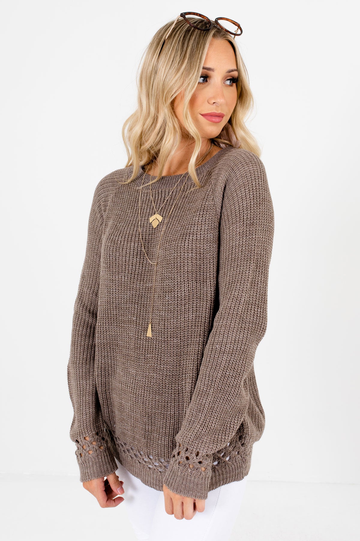 Women’s Mocha Brown Layering Boutique Sweater