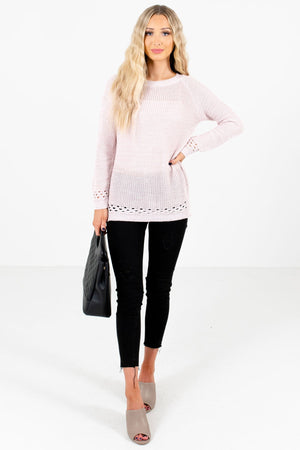 Women’s Light Pink Fall and Winter Boutique Clothing