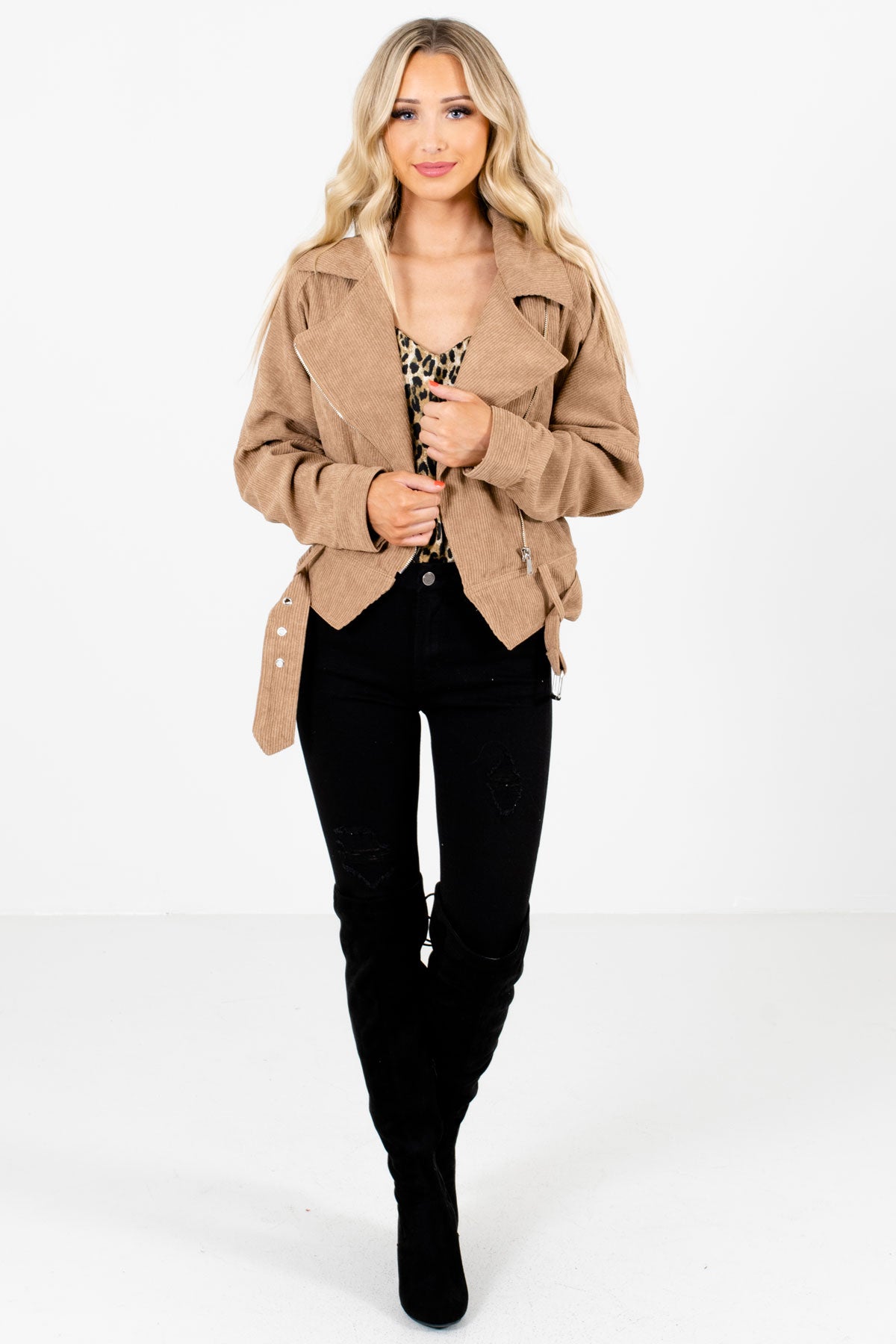 Women's Camel Brown Fall and Winter Boutique Clothing