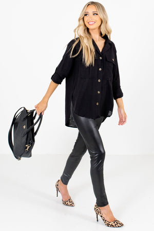 Black Cute and Comfortable Boutique Shirts for Women