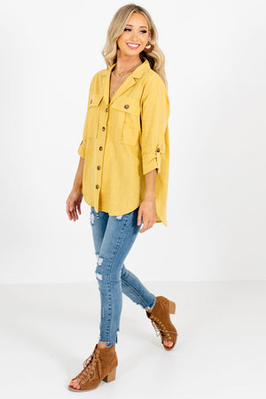 Yellow Cute and Comfortable Boutique Shirts for Women