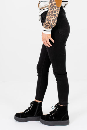 Black Boutique Jeans with Pockets for Women