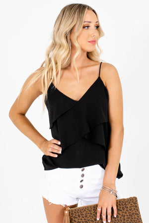 Black Cute and Comfortable Boutique Tank Tops for Women