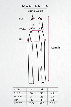 maxi dress sizing guide