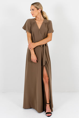 Brown Cute and Comfortable Boutique Maxi Dresses for Women