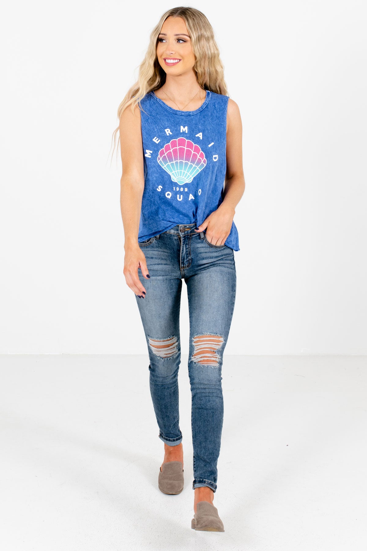 Women's Blue Spring and Summer Boutique Clothing