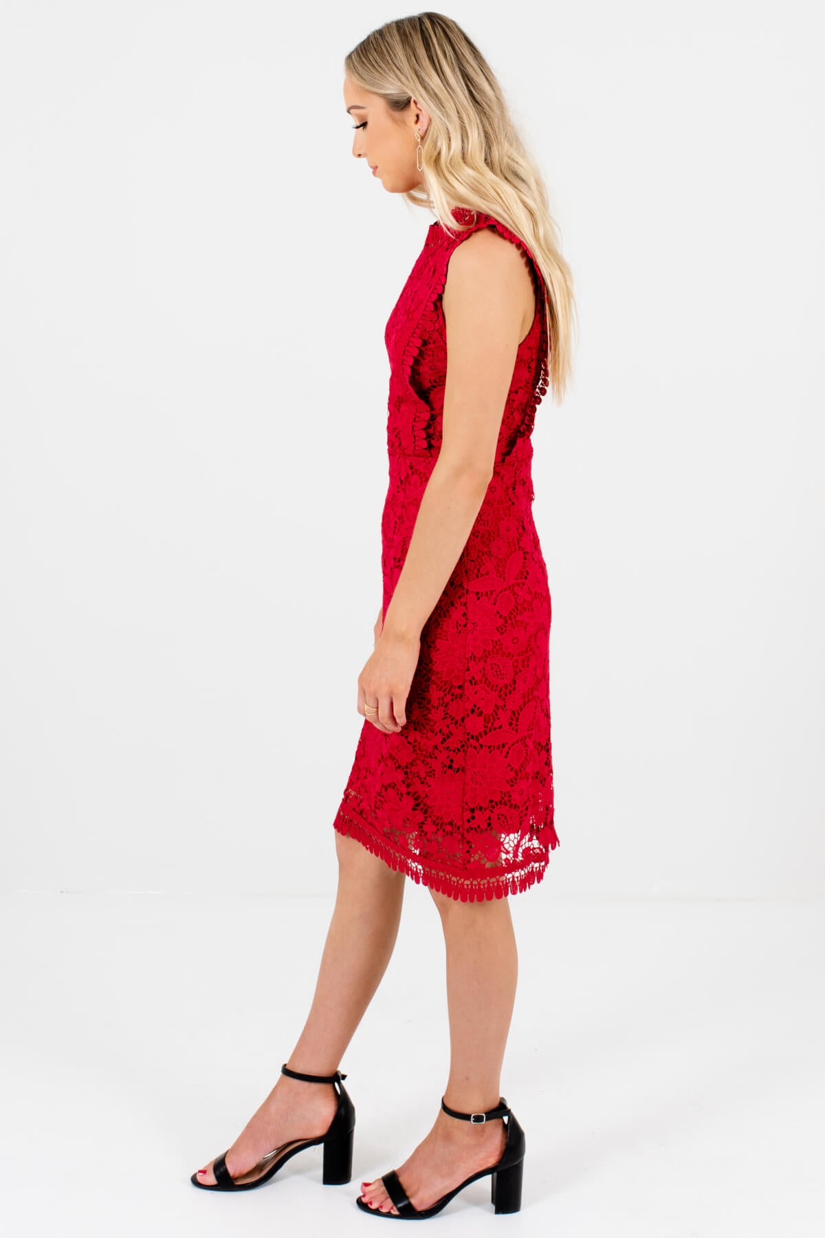 Red Special Occasion Boutique Knee-Length Dresses for Women