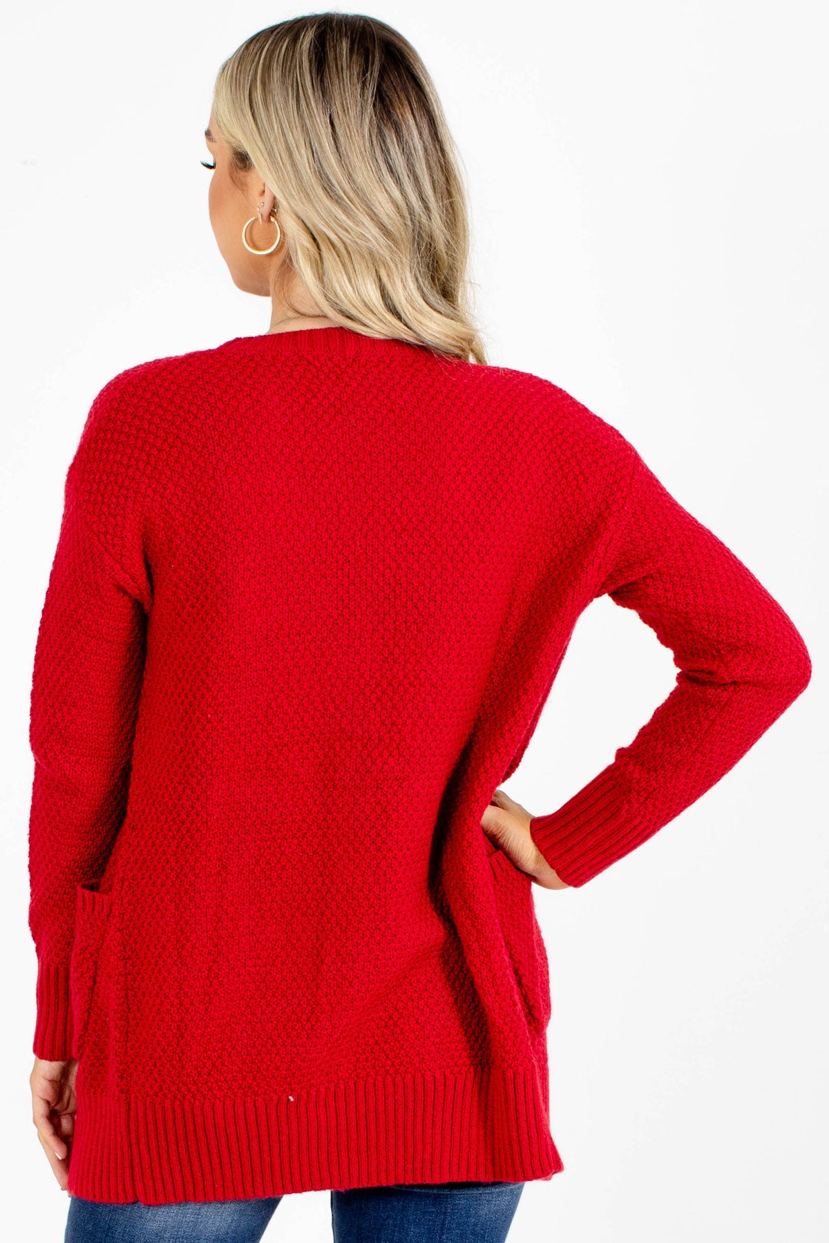 Women's red Cute and Comfortable Boutique Cardigan