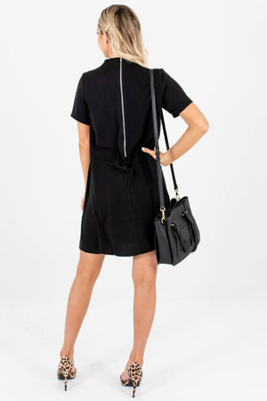 Black Zipper Mini Dresses Affordable Online Boutique Business Casual