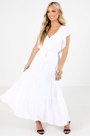 Women's White Spring and Summertime Boutique Clothing