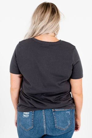 Women's Gray Mountain Graphic and Lettering Plus Size Boutique T Shirts