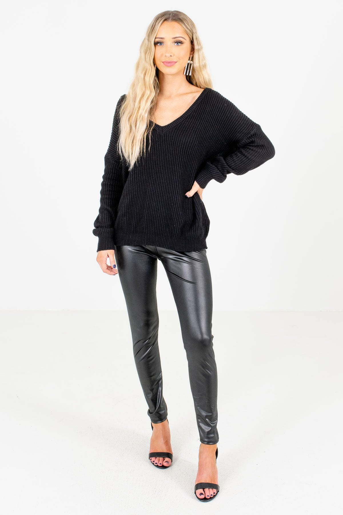 Women's Black Warm and Cozy Boutique Sweater