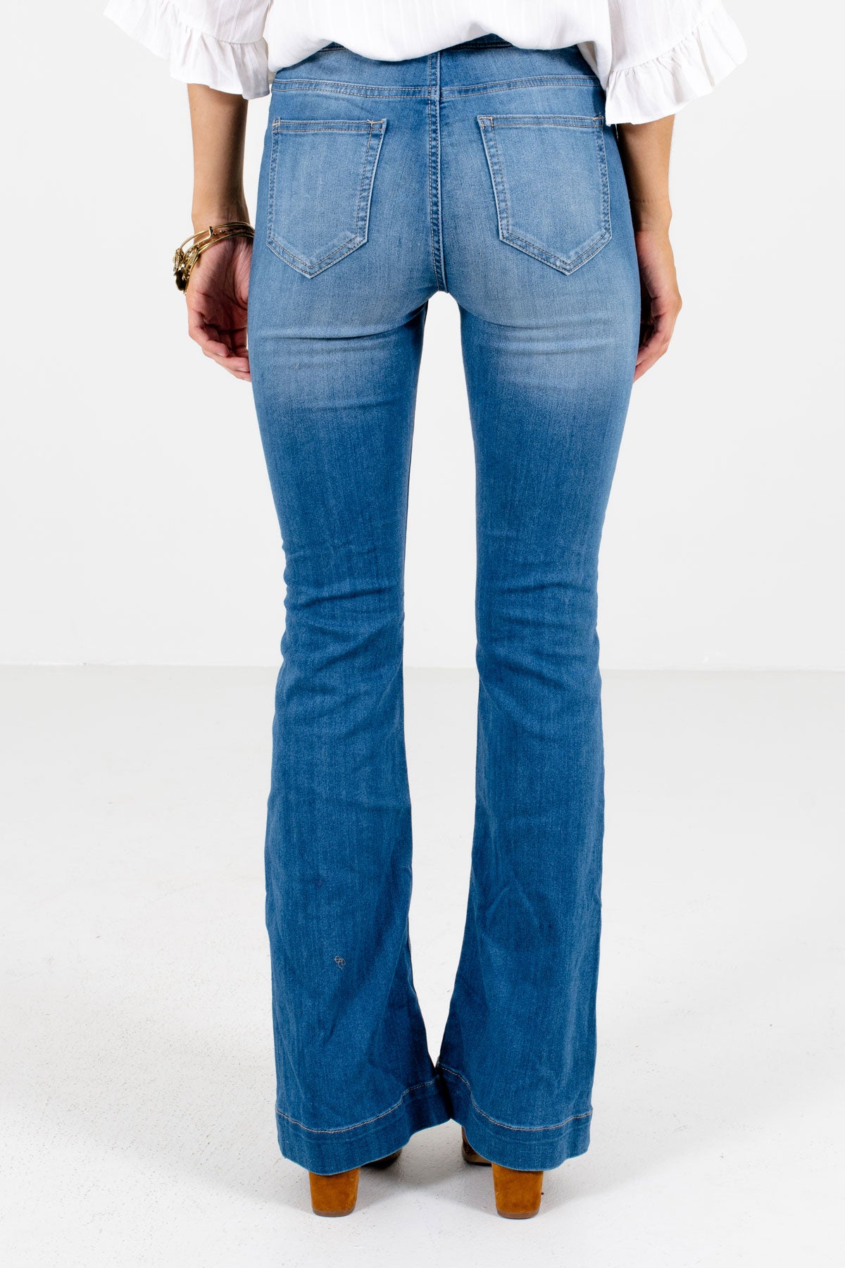 Women's Blue Flare Style Boutique Jeggings