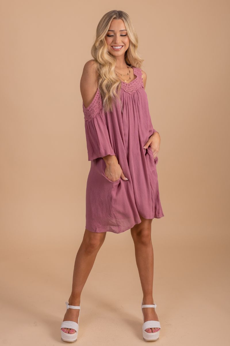 Women's Pink High-Quality Boutique Mini Dress