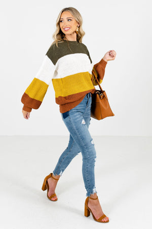 Mustard Yellow Cute and Comfortable Boutique Sweaters for Women