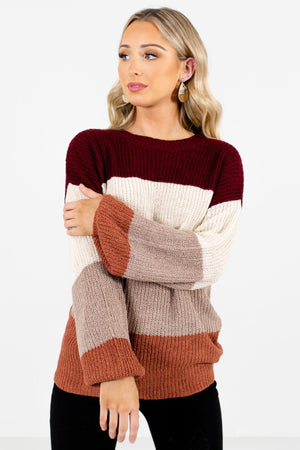 Taupe Brown Cute and Comfortable Boutique Sweaters for Women