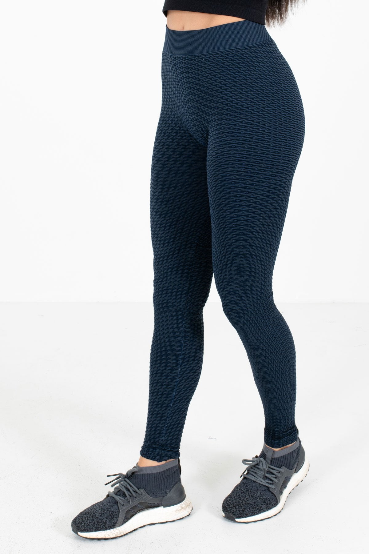 Navy High-Waisted Style Boutique Active Leggings for Women
