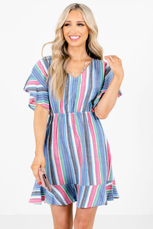 Blue Cute and Comfortable Boutique Mini Dresses for Women