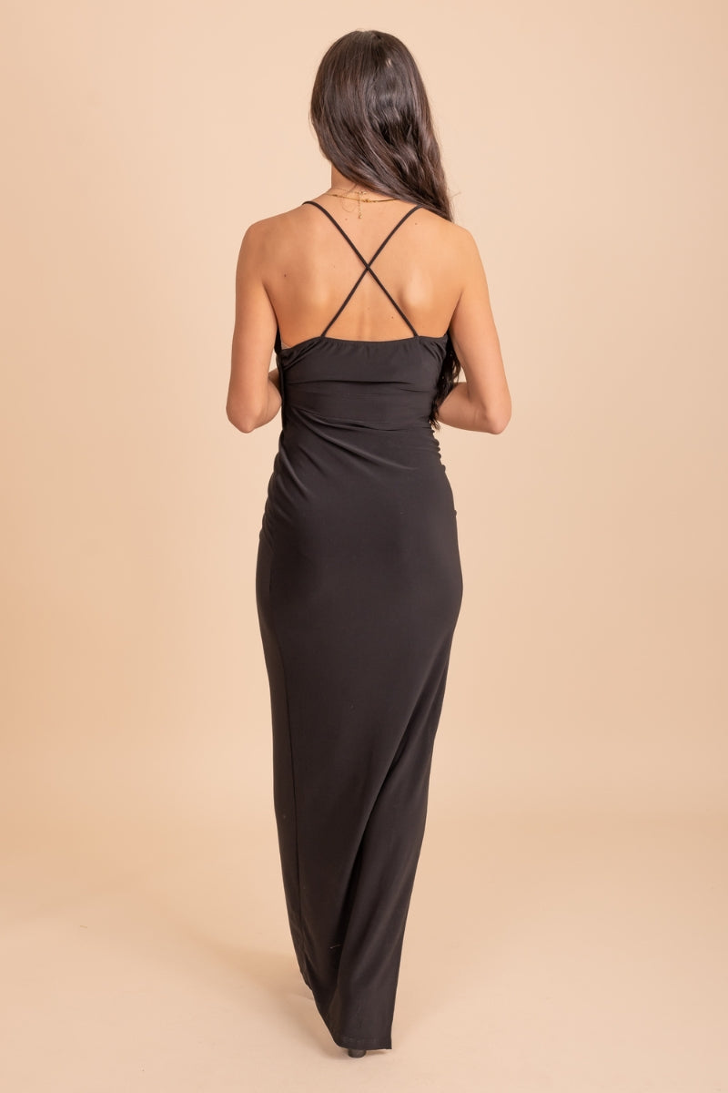 Fitted Maxi dress in Black