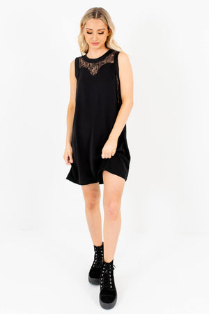 Women's High-Quality Black Boutique Mini Dress