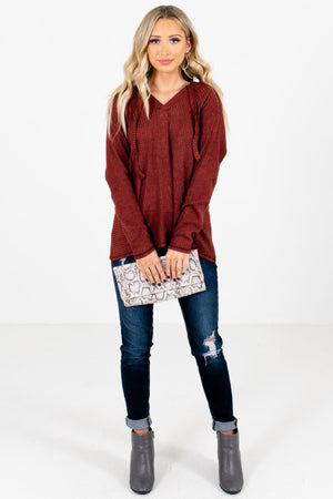 Women’s Rust Red Fall and Winter Boutique Clothing