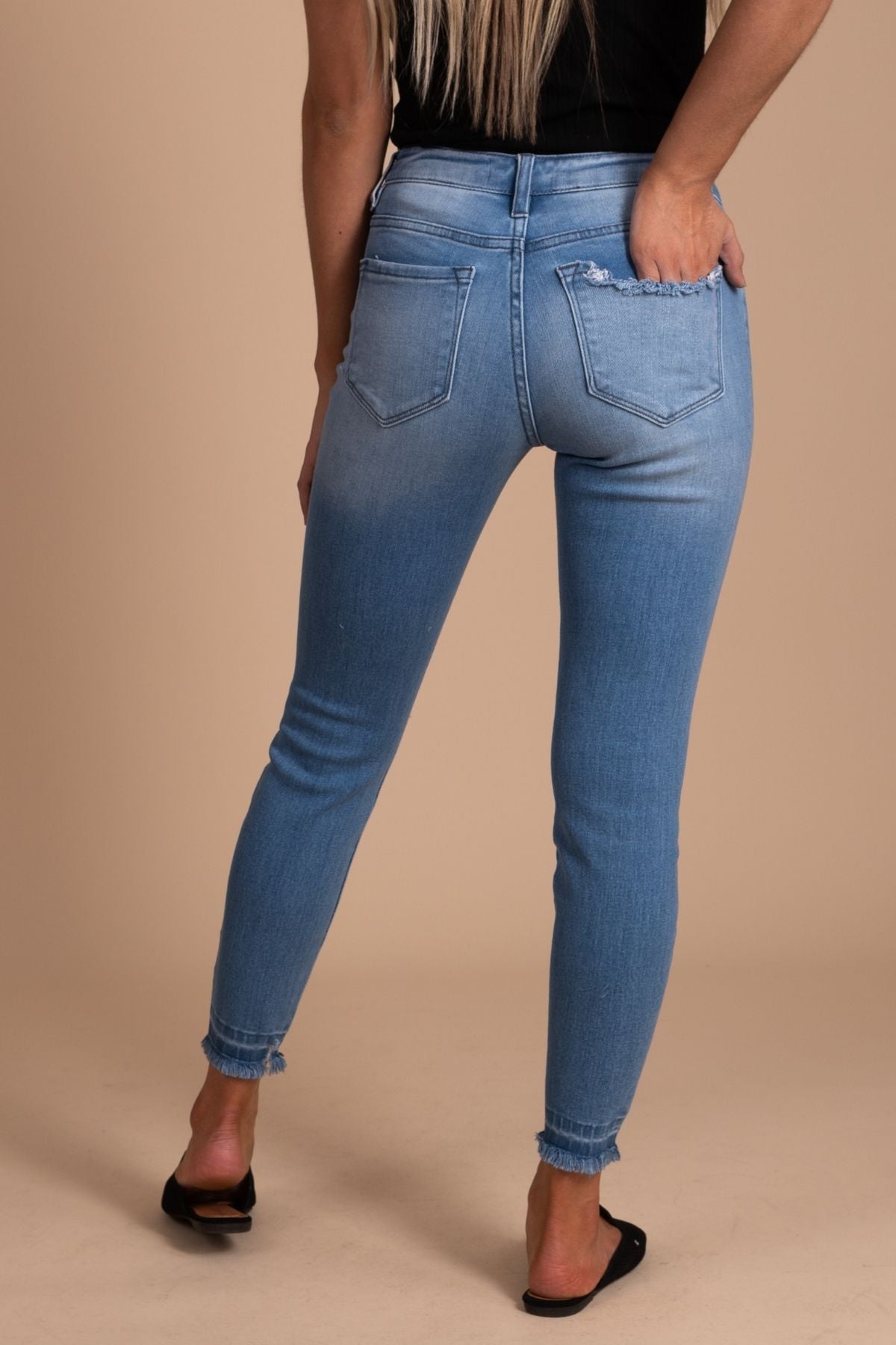 Women's Blue Skinny Fit Boutique KanCan Jeans