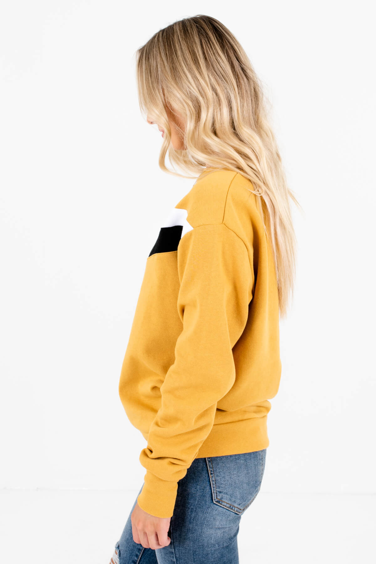Women’s Mustard Yellow Warm and Cozy Boutique Pullover
